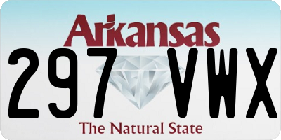 AR license plate 297VWX