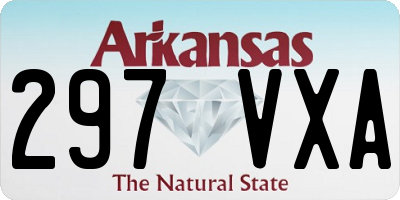 AR license plate 297VXA