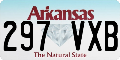 AR license plate 297VXB