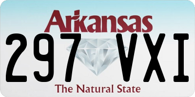 AR license plate 297VXI