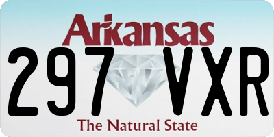 AR license plate 297VXR
