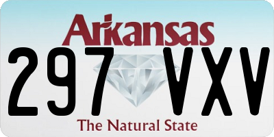 AR license plate 297VXV