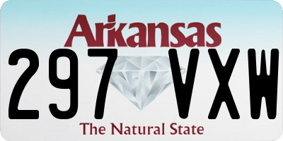 AR license plate 297VXW