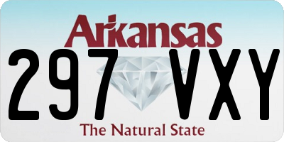 AR license plate 297VXY