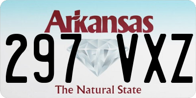 AR license plate 297VXZ