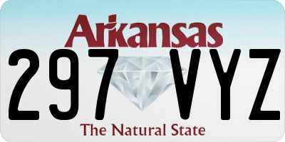 AR license plate 297VYZ