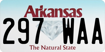 AR license plate 297WAA