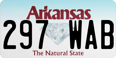 AR license plate 297WAB