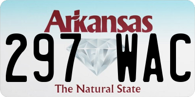 AR license plate 297WAC