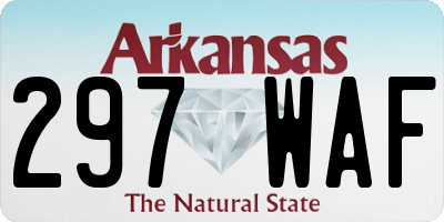 AR license plate 297WAF