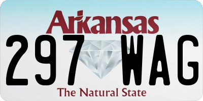 AR license plate 297WAG