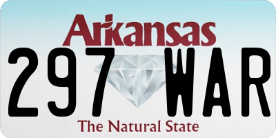 AR license plate 297WAR