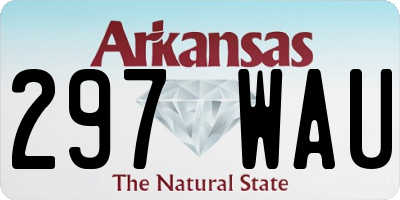 AR license plate 297WAU