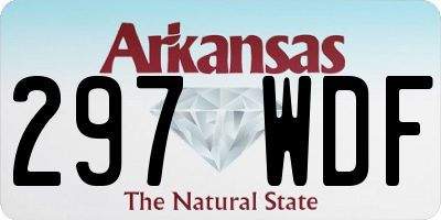 AR license plate 297WDF