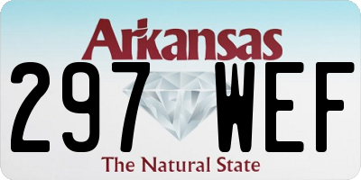 AR license plate 297WEF