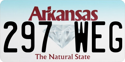 AR license plate 297WEG