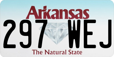 AR license plate 297WEJ