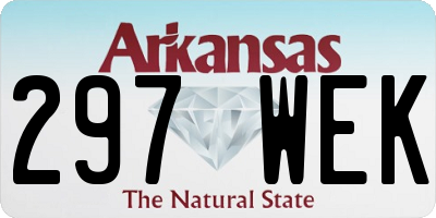 AR license plate 297WEK