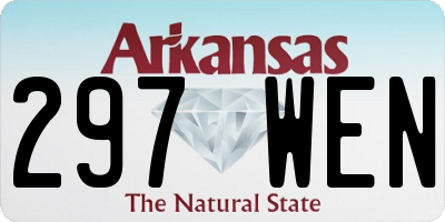 AR license plate 297WEN