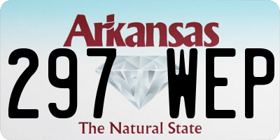 AR license plate 297WEP