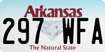 AR license plate 297WFA