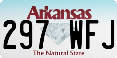 AR license plate 297WFJ