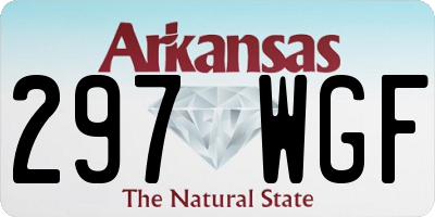 AR license plate 297WGF