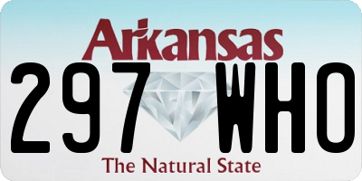 AR license plate 297WHO