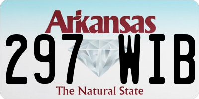 AR license plate 297WIB