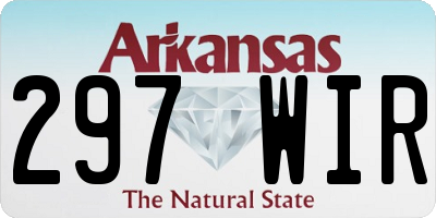 AR license plate 297WIR