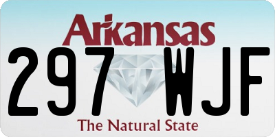 AR license plate 297WJF
