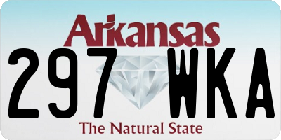 AR license plate 297WKA