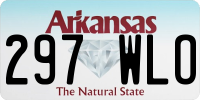 AR license plate 297WLO