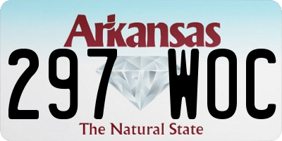 AR license plate 297WOC