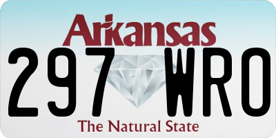 AR license plate 297WRO