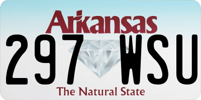 AR license plate 297WSU