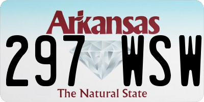 AR license plate 297WSW