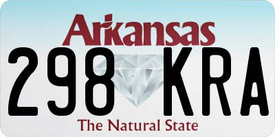 AR license plate 298KRA