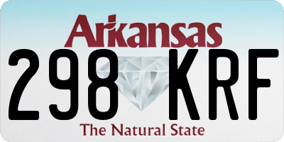 AR license plate 298KRF