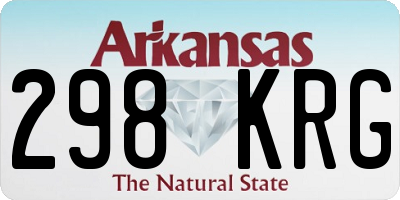 AR license plate 298KRG