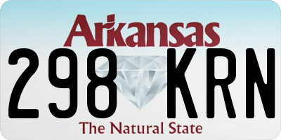 AR license plate 298KRN