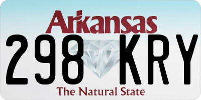 AR license plate 298KRY
