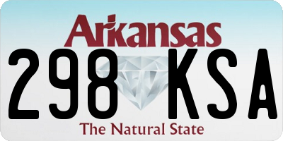 AR license plate 298KSA