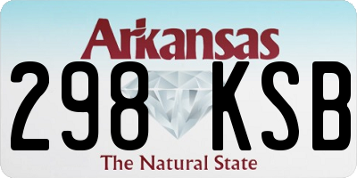 AR license plate 298KSB