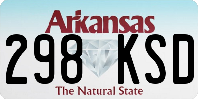 AR license plate 298KSD