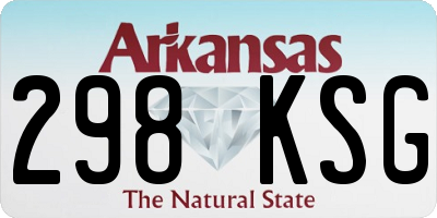 AR license plate 298KSG