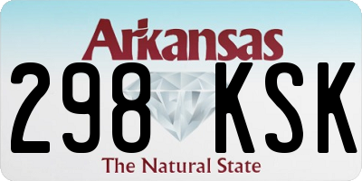 AR license plate 298KSK