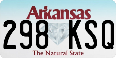 AR license plate 298KSQ