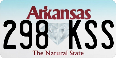 AR license plate 298KSS