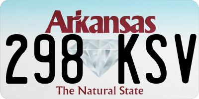 AR license plate 298KSV